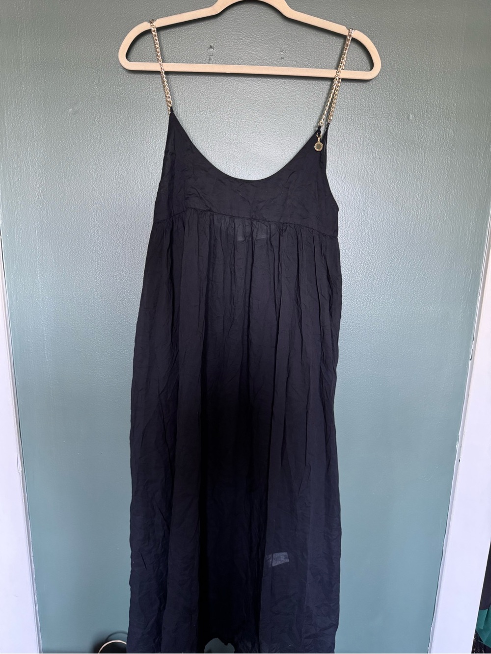 Stella McCartney Black Chain-Strap Beach Coverup Dress
